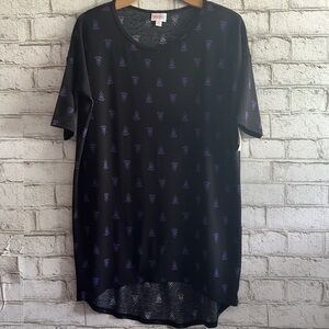 NWT Short Sleeve Oversized Black LuLaRoe Irma Size XS
